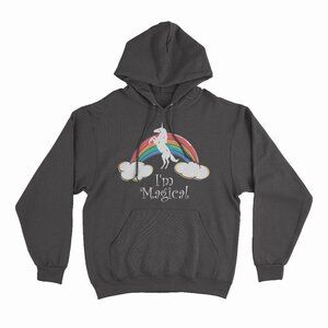 I'm Magical Rainbow Unicorn Horse Black Hoodie